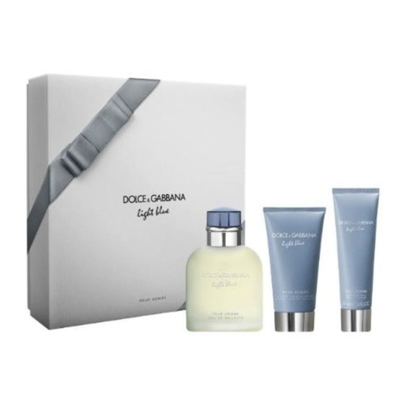 Dolce & Gabbana Light Blue Eau De Toilette 3 Pc Gift Set For Men