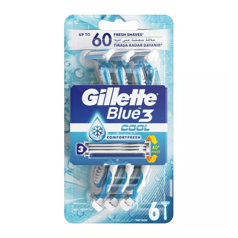 Gillette Blue3 Cool Disposable Razors x6