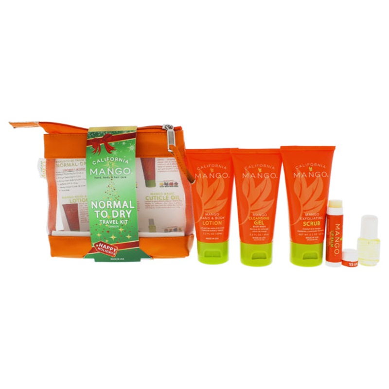 Mango to Go Travel Kit – Normal to Dry Skin by California Mango for Unisex – 6 Pc 6  Pc
