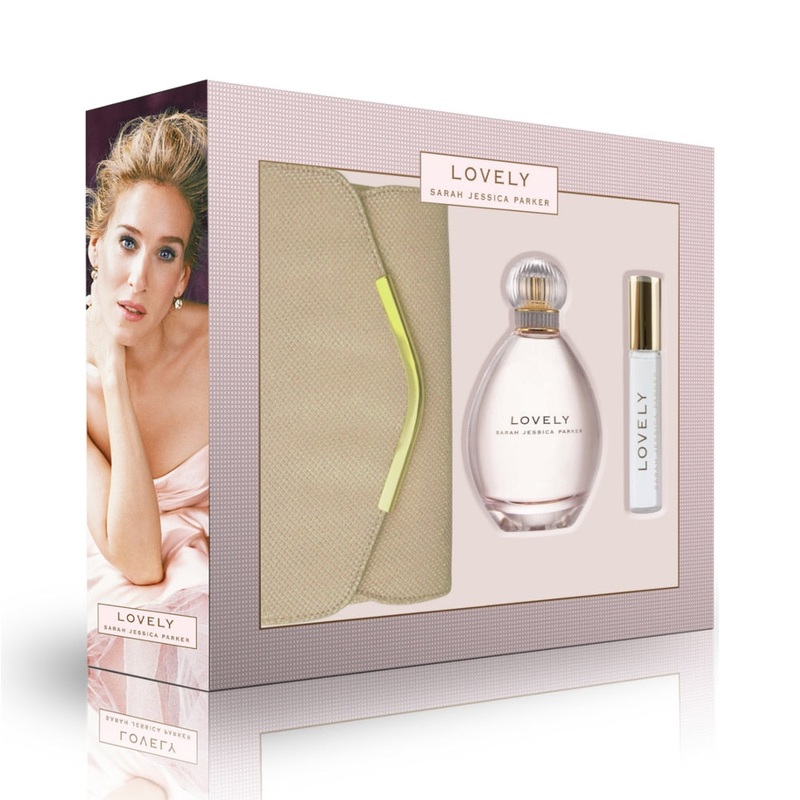 Sarah Jessica Parker SJP Lovely Gift Set – 50ML EDP Spray + 10ML Rollerball + Clutch Bag (Women)
