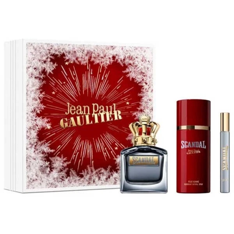 Scandal by Jean Paul Gaultier 3 Pc Gift Set (3.4 EDT Sp & 5.1 oz Deo Sp & 0.34 EDT Sp) for Men Default Title