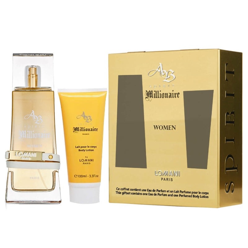 Lomani AB Spirit Millionaire Women 2pc Set 100ml EDP (L)