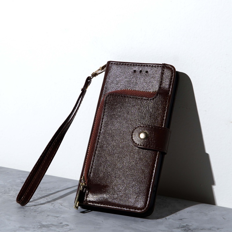 Chokore Leather Wallet Cover with Card Pocket (Brown) for Samsung SAMSUNG S24