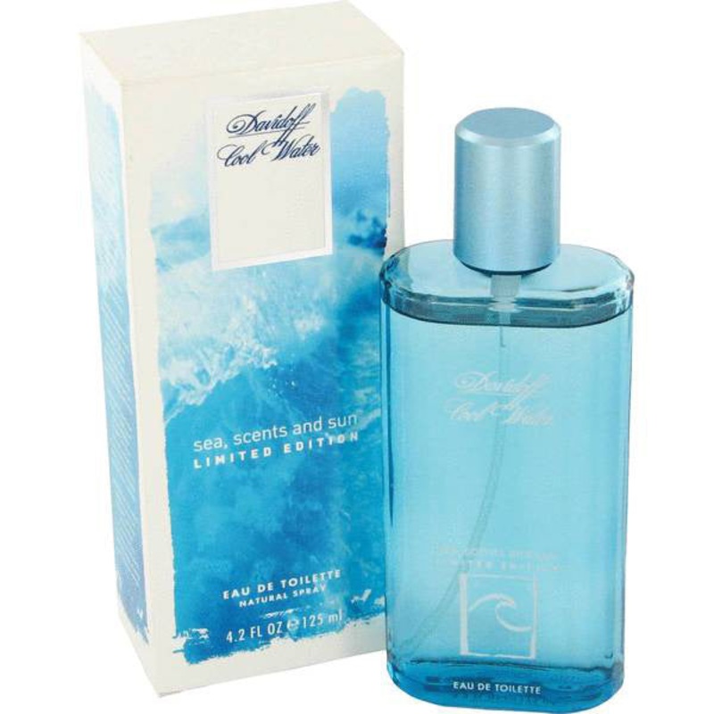 Cool Water Sea Scent Sun Cologne by Davidoff 4.2 Oz. Eau De Toilette For Men