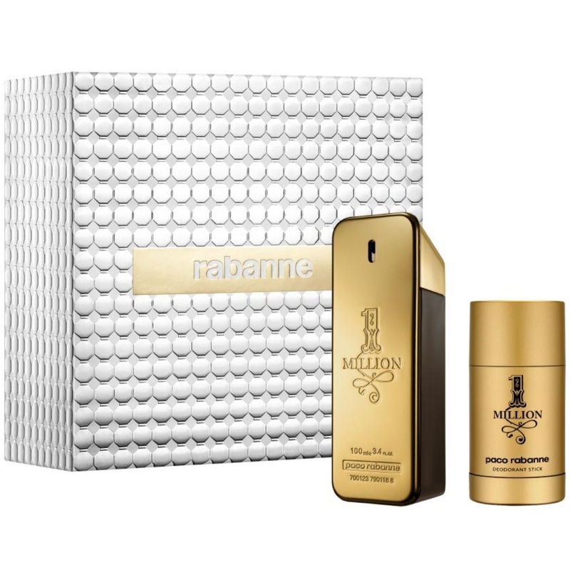 Paco Rabanne 1 Million Eau De Toilette Gift Set for Men 100 ml + Deodorant Stick 75ml