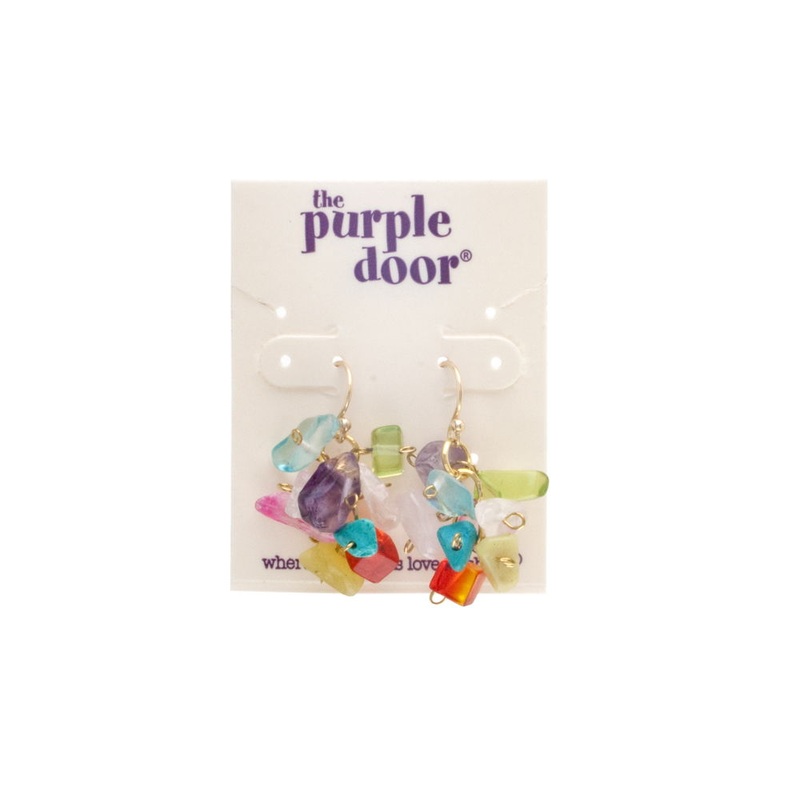 The Purple Door The Georgia Dangle Earrings PDE-24-F Chalcedony