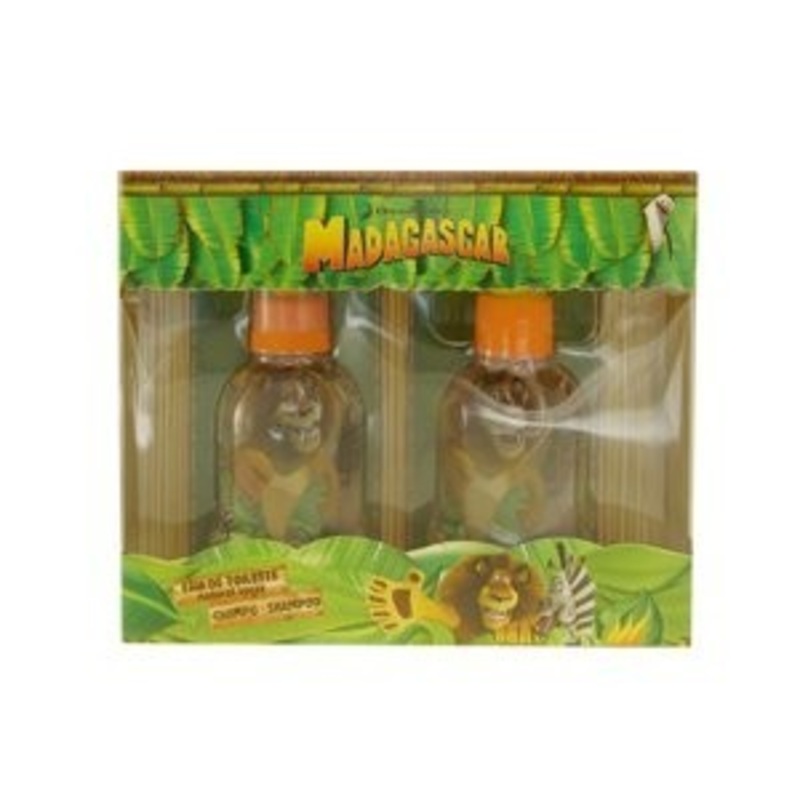Madagascar Gift Set by Dreamworks 2 Piece Gift Set: 4.2 Oz Eau De Toilette Spray + 4.2 Oz Shampoo. For Men