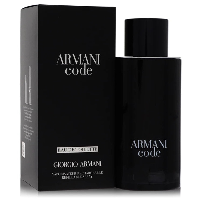 Armani Code Refillable Eau De Toilette Spray 4.2 Oz By Giorgio Armani For Men