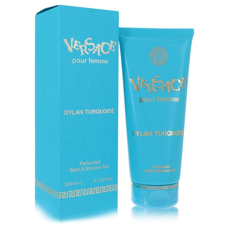Versace Pour Femme Dylan Turquoise by Versace Shower Gel 6.7 oz for Women – Premium Designer Fragrance