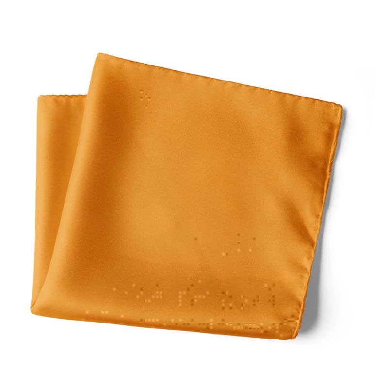 Chokore Caramel Colour Pure Silk Pocket Square, from the Solids Line 13.513.5