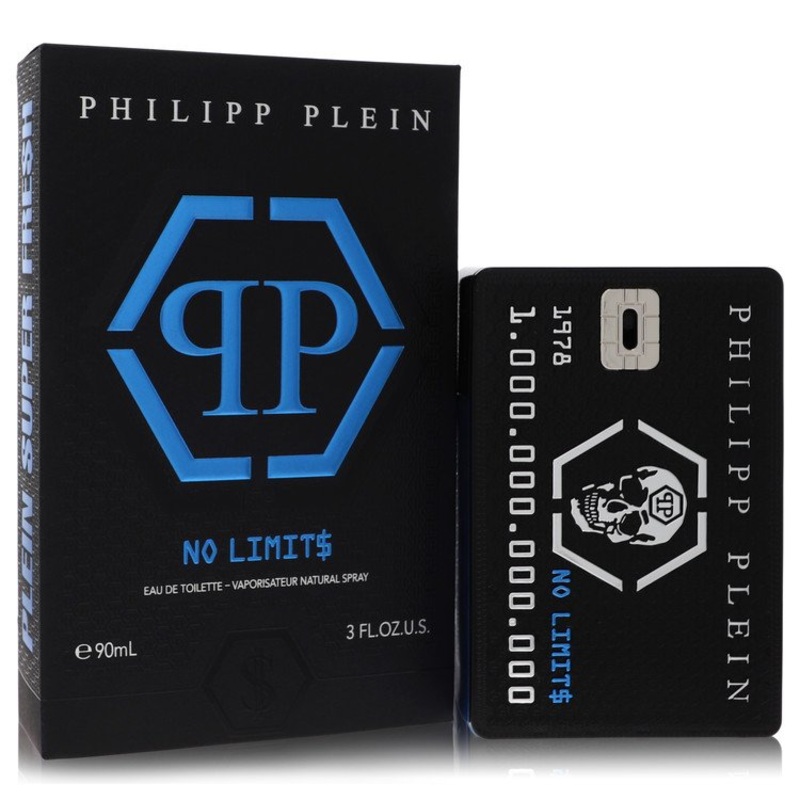Philipp Plein No Limits Super Fresh by Philipp Plein Parfums For Men Eau De Toilette Spray 3 oz