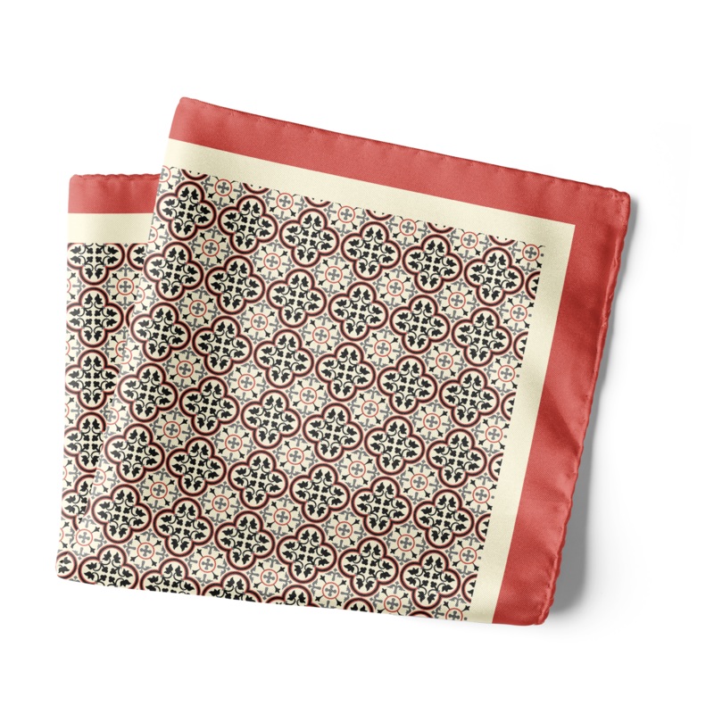 Chokore Off white Satin Silk pocket square from the Indian at Heart Collection 18 x 18