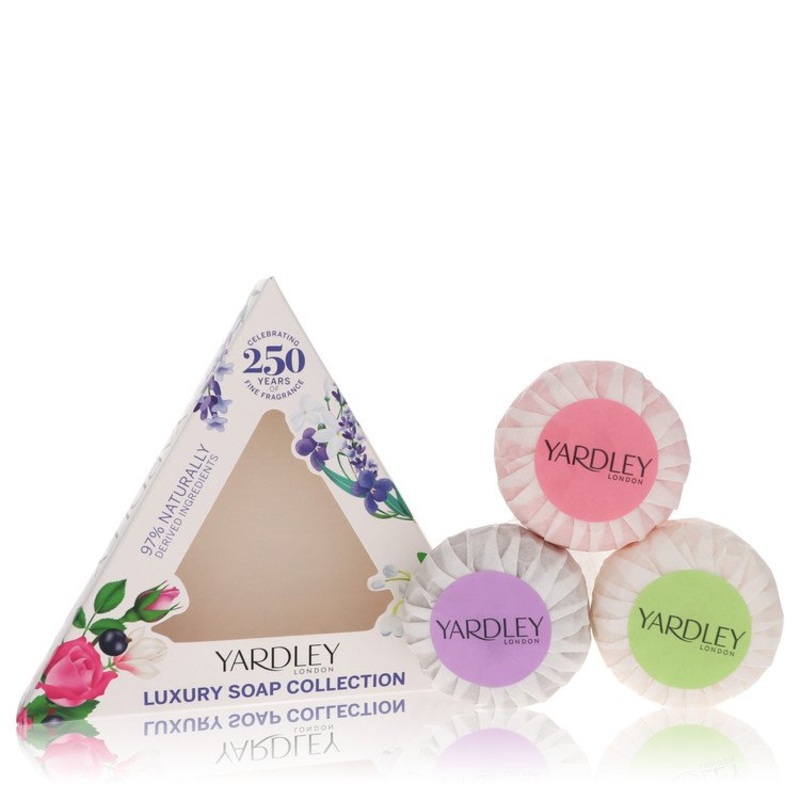 Yardley London Soaps by Yardley London For Women English Rose + English Lavender + Lily Of The Valley Luxury Soaps 3 x 1.7 oz
