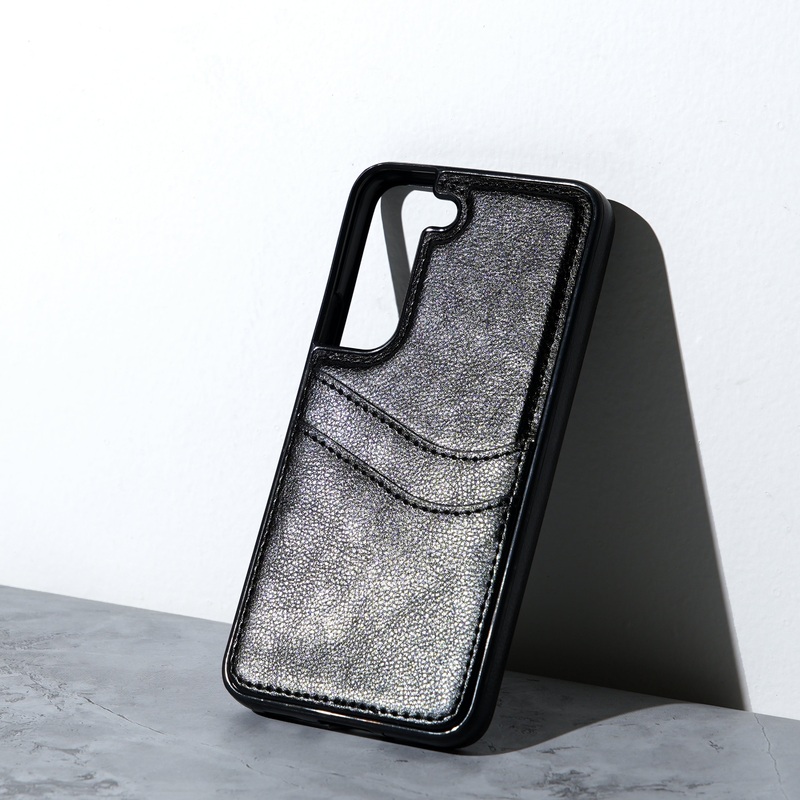 Chokore Simple Leather Cover with Double Card Pocket (Black) for Samsung SAMSUNG S22