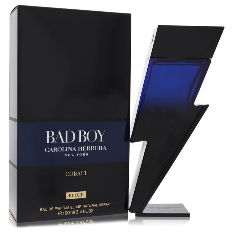 Bad Boy Cobalt Elixir By Carolina Herrera Cologne 3.4 Oz Edp Elixir Spray For Men – Box