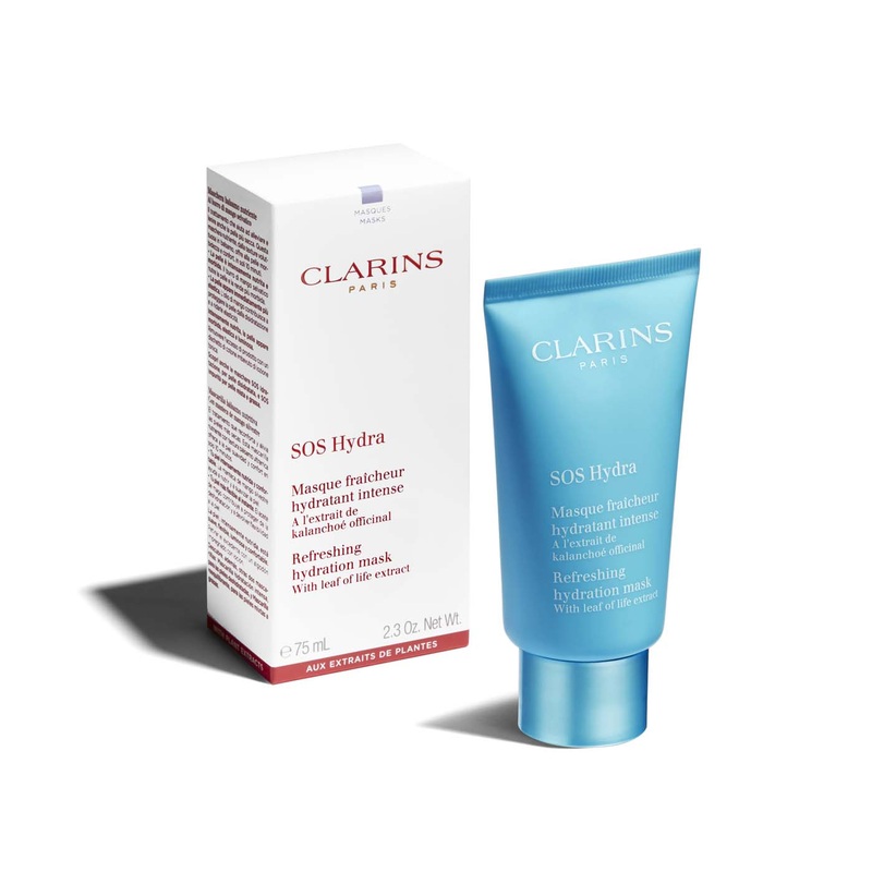 Clarins SOS Hydra Refreshing Hydration Mask 2.3 OZ Body Cream Gel