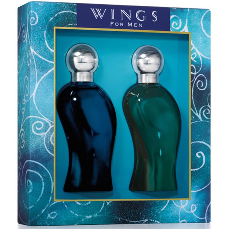 Wings Gift Set by Giorgio Beverly Hills 2 Piece Gift Set: 3.4 Oz Eau De Toilette Spray + 3.4 Oz Aftershave. For Men