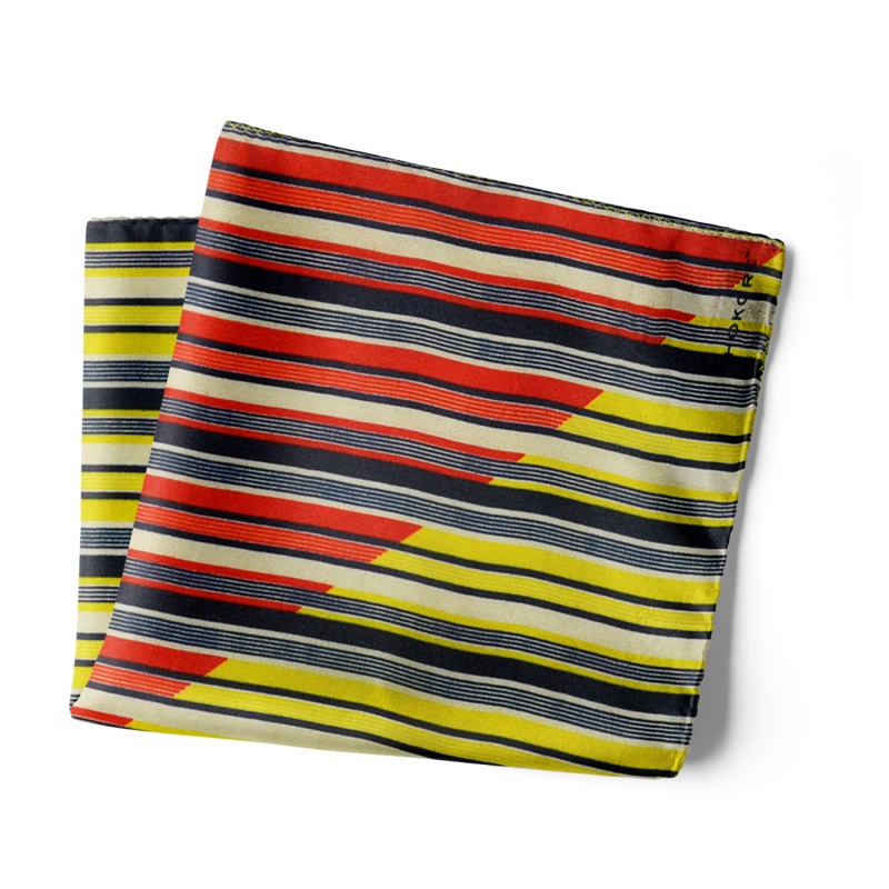 Chokore 2-in-1 Pink & Light Blue Silk Pocket Square 13.513.5