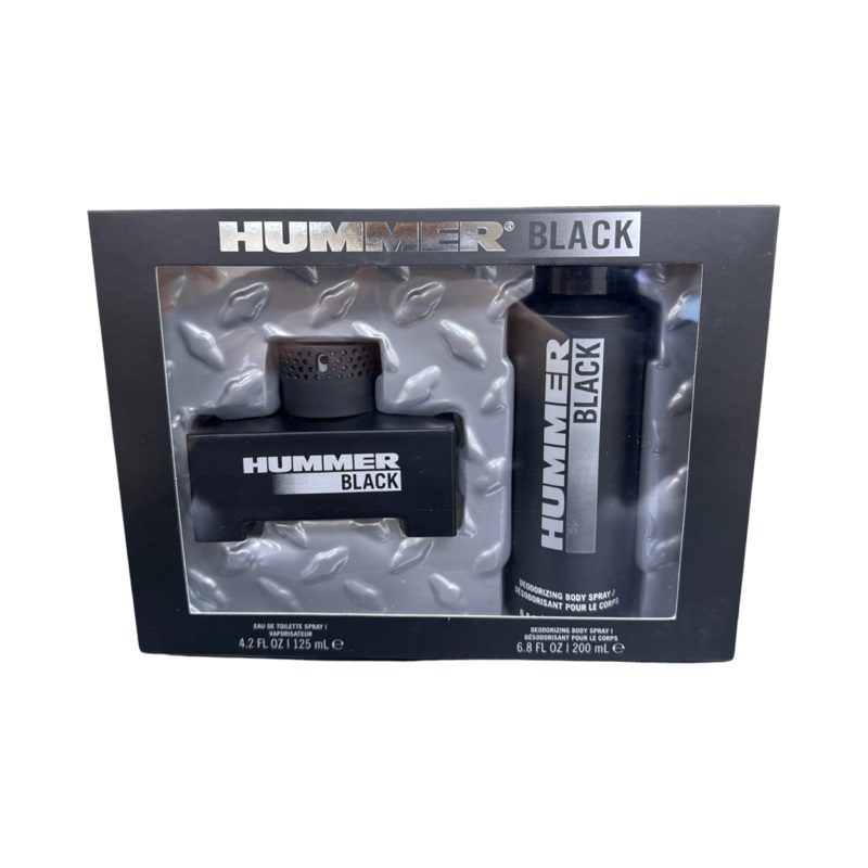 Hummer Black Gift Set (NO BOX) – 125ML EDT Spray + 200ML Deodorizing Body Spray (Men)
