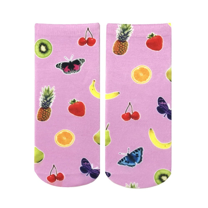 Living Royal Fruits & Butterflies Ankle Socks Model No. 7204A – 1 Pair
