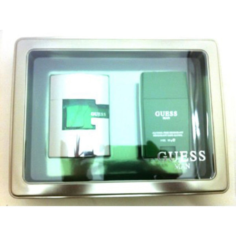 Guess Man Gift Set by Guess 2 Piece Gift Set: 2.5 Oz Eau De Parfum Spray + Deodorant. For Men