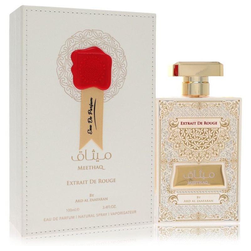 Ard Al Zaafaran Meethaq Extrait De Rouge by Al Zaafaran Eau De Parfum Spray (Unisex) 3.4 oz for Men – Premium Designer Fragrance