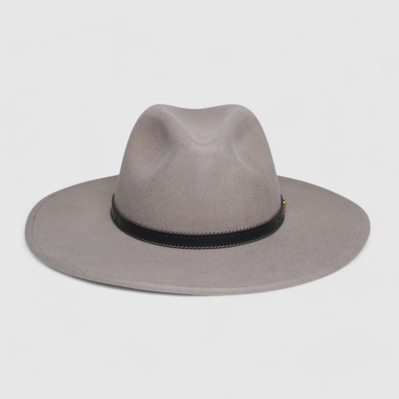 Chokore Heritage Pinched Fedora Hat (Stone Grey)