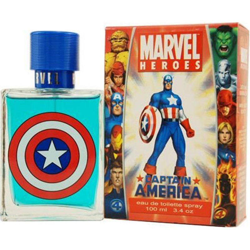 Kids Captain America by Marvel 3.4 Oz. Eau De Toilette For Men