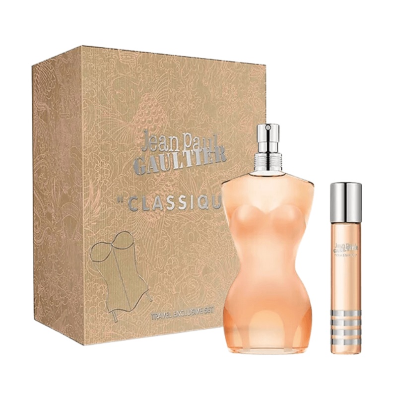 Jean Paul Gaultier Classique Eau de Toilette Women’s Perfume Gift Set Spray (100ml) with 20ml EDT