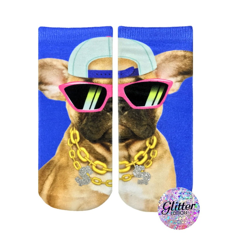 Living Royal Pup Life Glitter Ankle Socks Model No. 117G – 1 Pair