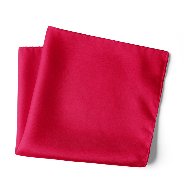 Chokore Teaberry Pure Silk Pocket Square, from the Solids Line 13.513.5