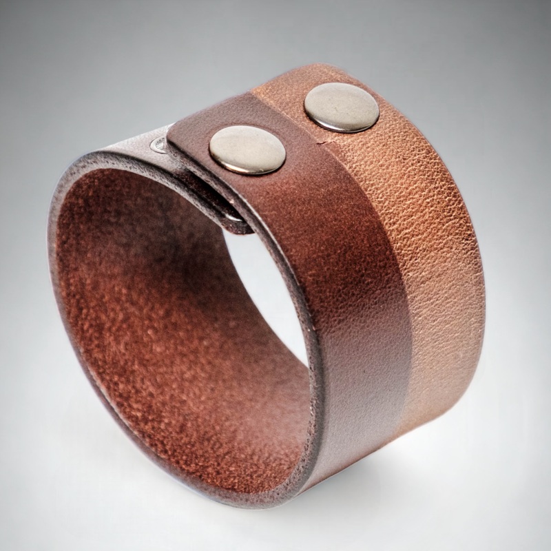 Chokore Broad Dual Color Leather Bracelet