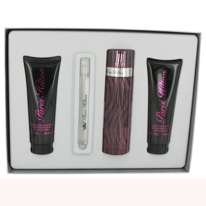 Paris Hilton For Lady 100ml EDP 4pc Set With Shower Gel (L)