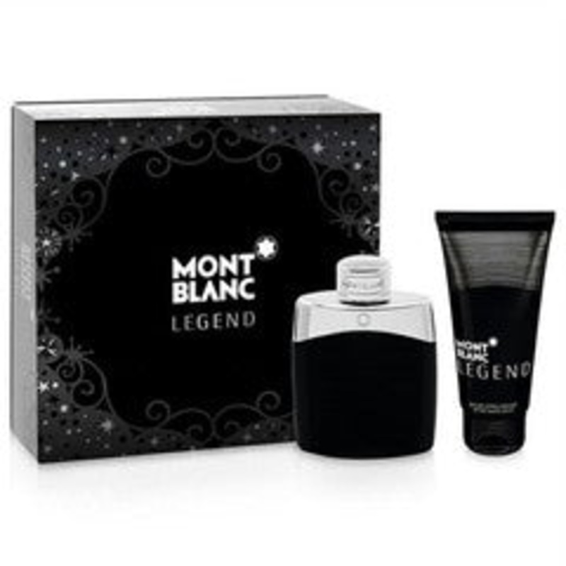 Mont Blanc Legend Gift Set by Mont Blanc 2 Piece Gift Set: 3.3 oz Eau de Toilette Spray + 3.3 oz Aftershave Balm for Men