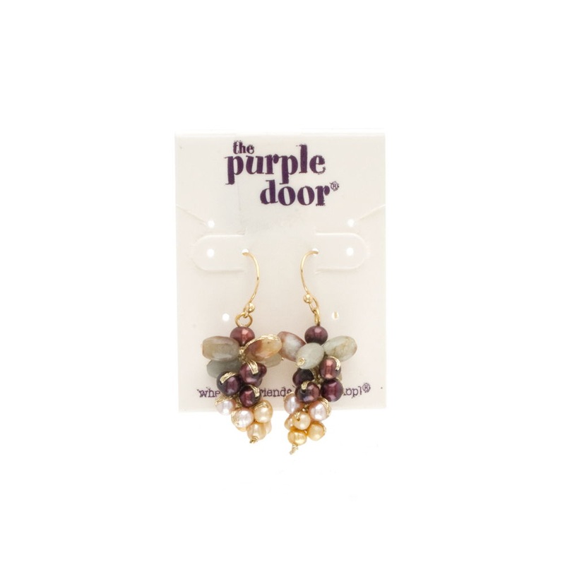 The Purple Door The Paige Dangle Earrings PDE-10-F Chaldcedony