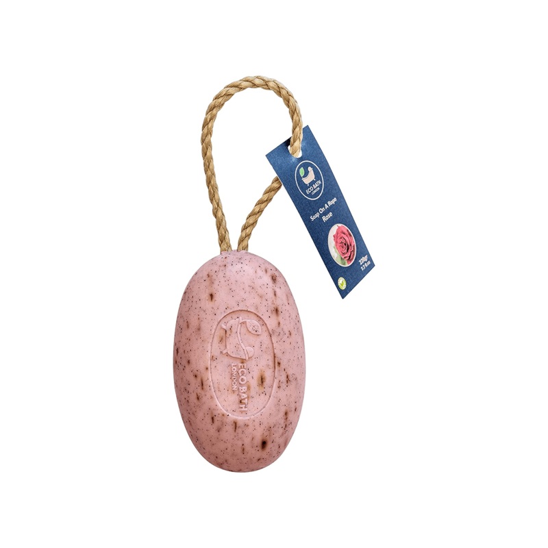 Eco Bath Rose Soap On A Rope (220g)