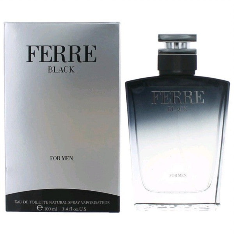 Ferre Black by Gianfranco Ferre 3.4 Oz. Eau De Toilette For Men