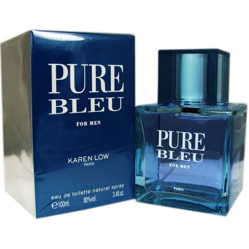 Pure Bleu by Karen Low 3.4 Oz. Edt For Men