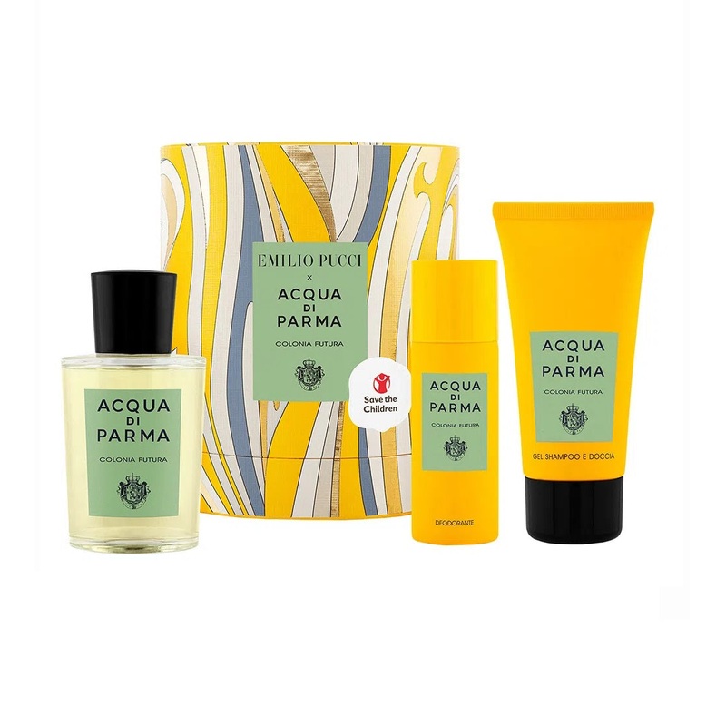 Emilio Pucci x Acqua Di Parma Colonia Futura Gift Set – 100ML EDC Spray + 75ML Hair & Shower Gel + 50ML Deodorant Spray (Men)
