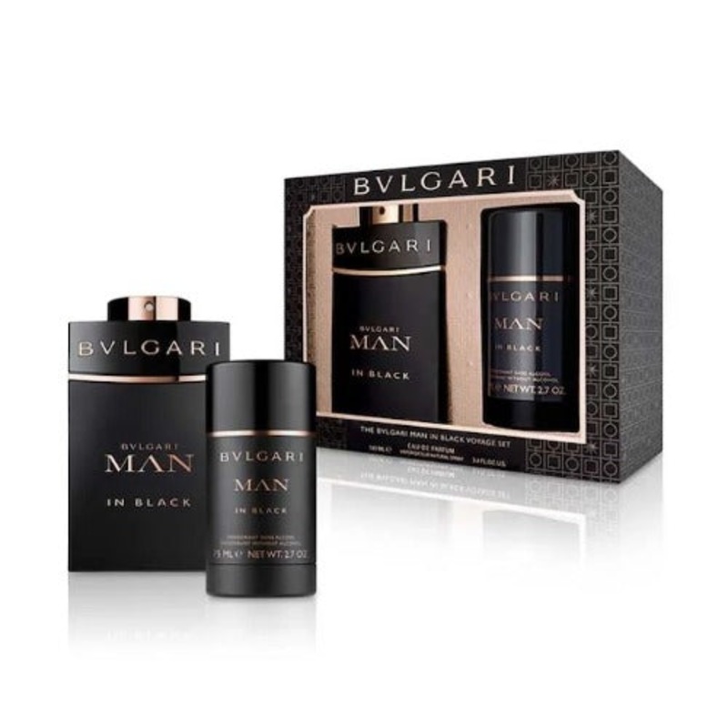 Bvlgari Man in Black EDP 100ml Voyage Gift Set For Men