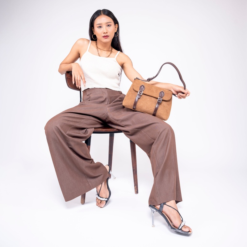 Chokore Suede Vintage Shoulder Bag (Brown)