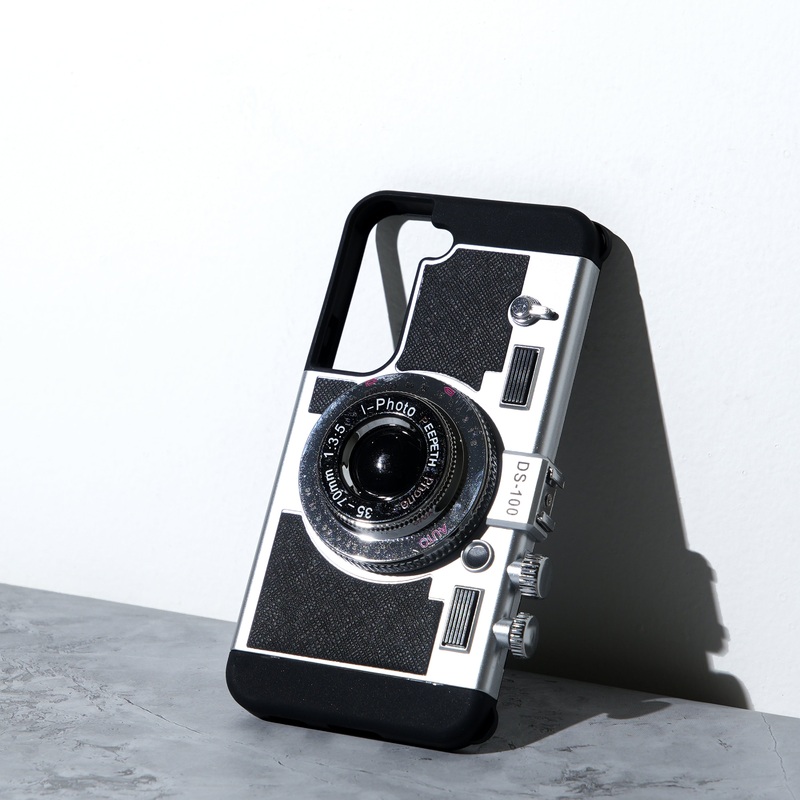 Chokore 3D Camera Crossbody Cover (Black) for Samsung SAMSUNG S22