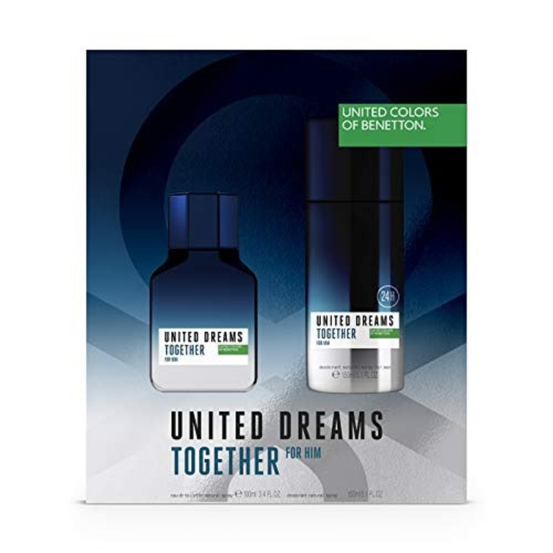 United Colors of Benetton United Dreams Together Eau De Toilette Gift Set For Men 100ml