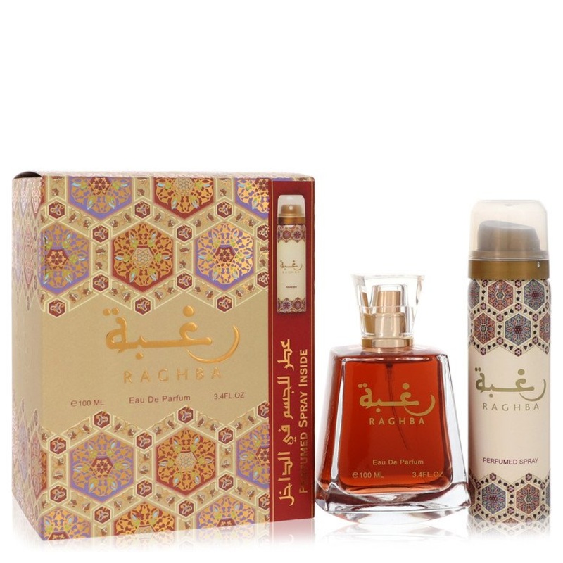 Lattafa Raghba   by Lattafa-Eau De Parfum Spray Plus 1.7 oz Deodorant Spray 3.4 oz Eau De Parfum Spray Plus 1.7 oz Deodorant Spray 3.4 oz