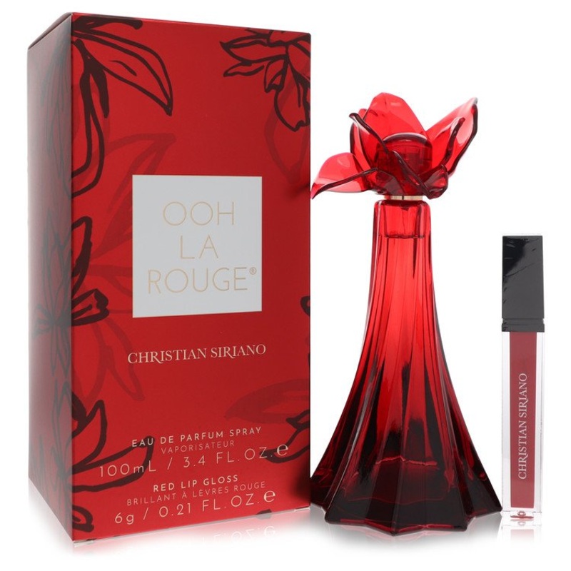 Christian Siriano Ooh La Rouge by Christian Siriano For Women Eau De Parfum Spray + 0.21 oz Red Lip Gloss 3.4 oz