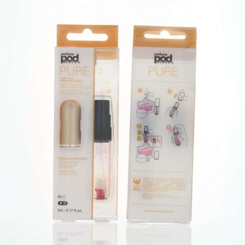 Perfume Pod Pure Gold By Travalo Fragrance 0.17 Oz Refillable Spray For Unisex – Box